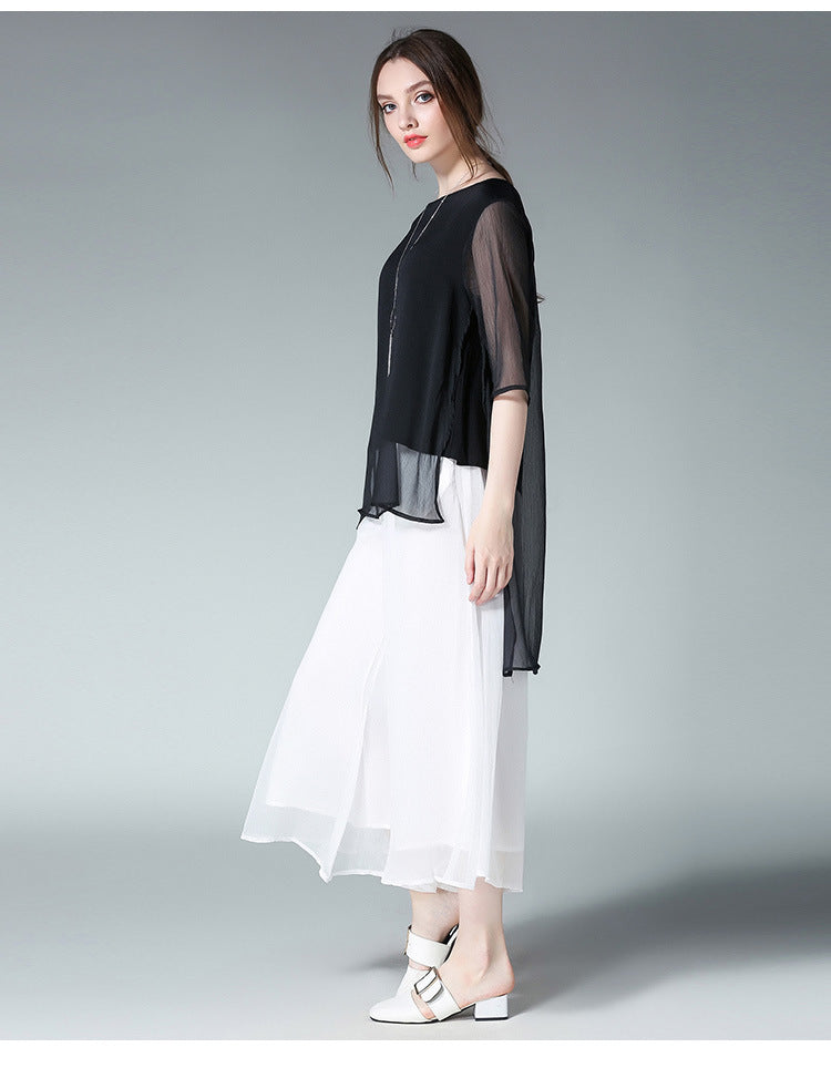Fairy Summer Chiffon Plus Sizes Women Shirts
