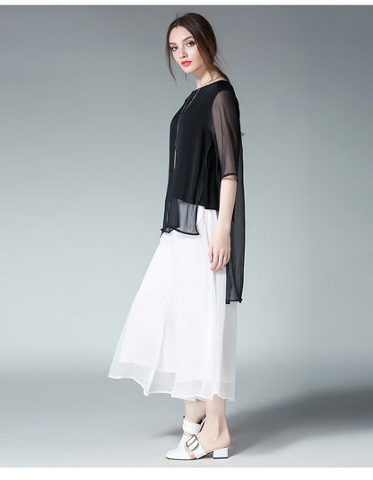 Fairy Summer Chiffon Plus Sizes Women Shirts