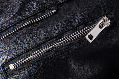 Black PU Leather Motocycle Jackets for Men