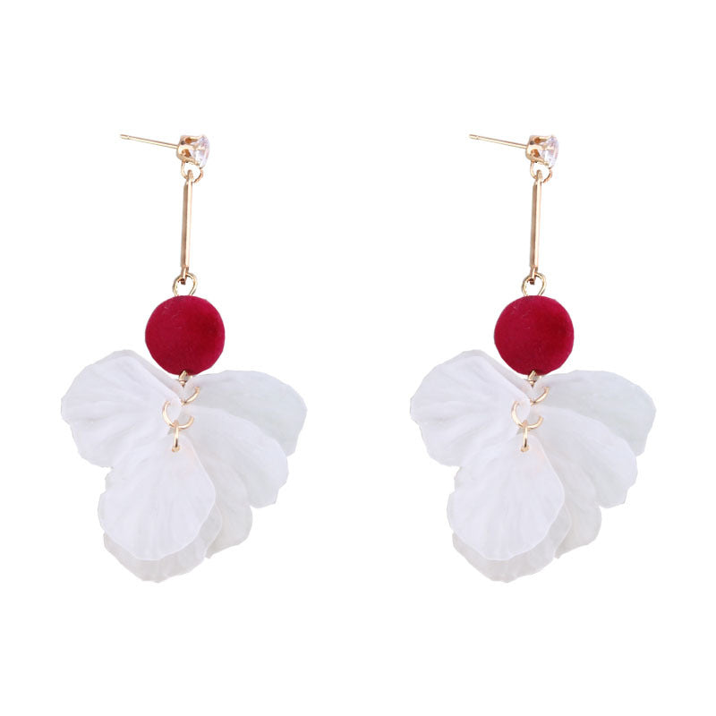 Fashion Petal Designed Acrylic Women Earrings