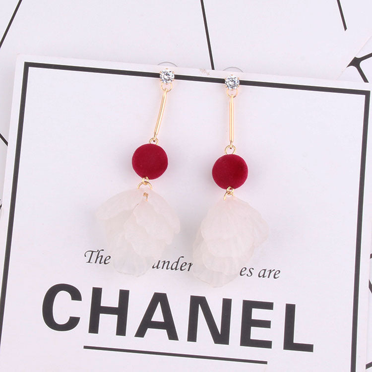 Fashion Petal Designed Acrylic Women Earrings