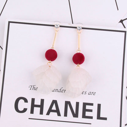 Fashion Petal Designed Acrylic Women Earrings