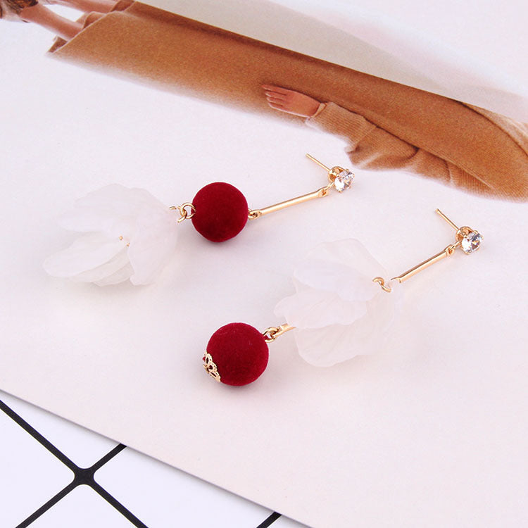 Fashion Petal Designed Acrylic Women Earrings