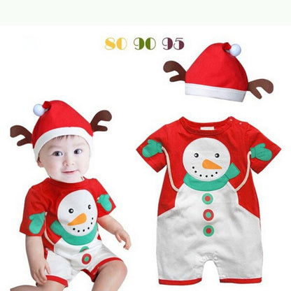 Christmas Infant Rompers with Hats