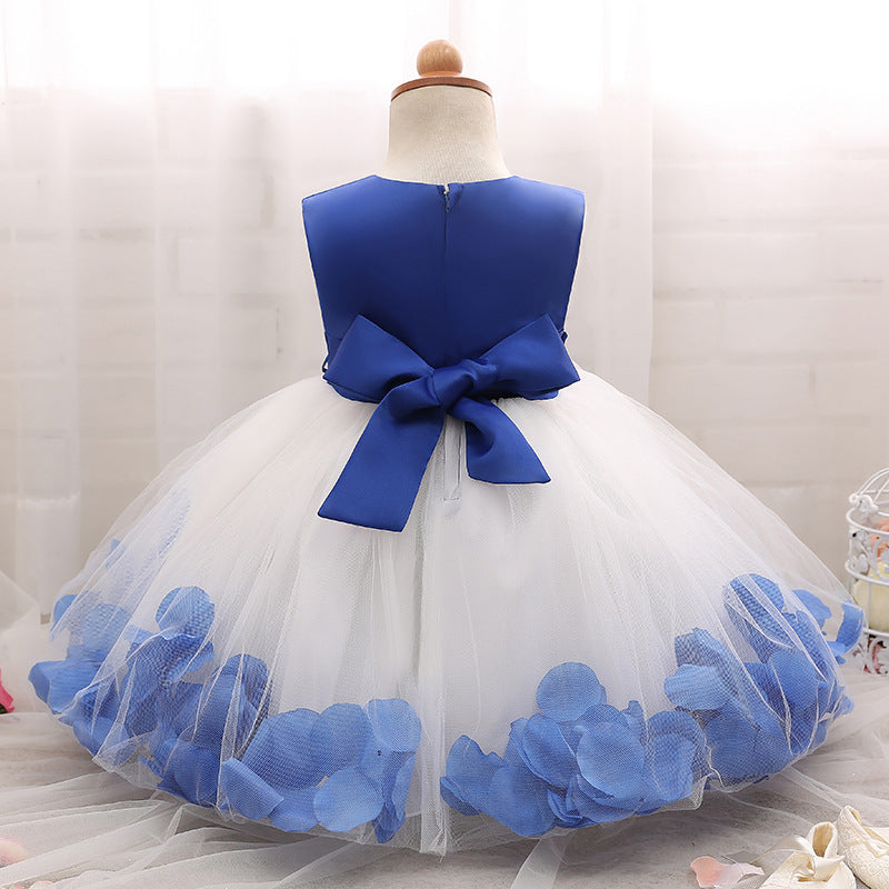 3D Flower Design Girls Princess Ball Gown Dresses