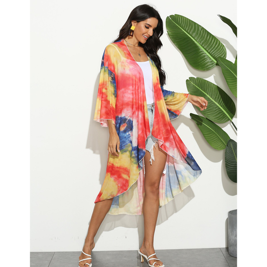 Women Summer Irregular Long Cover Ups-STYLEGOING