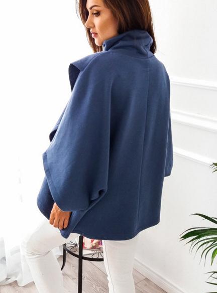 Women High Neck Irregular Fall Cape Hoodies-STYLEGOING