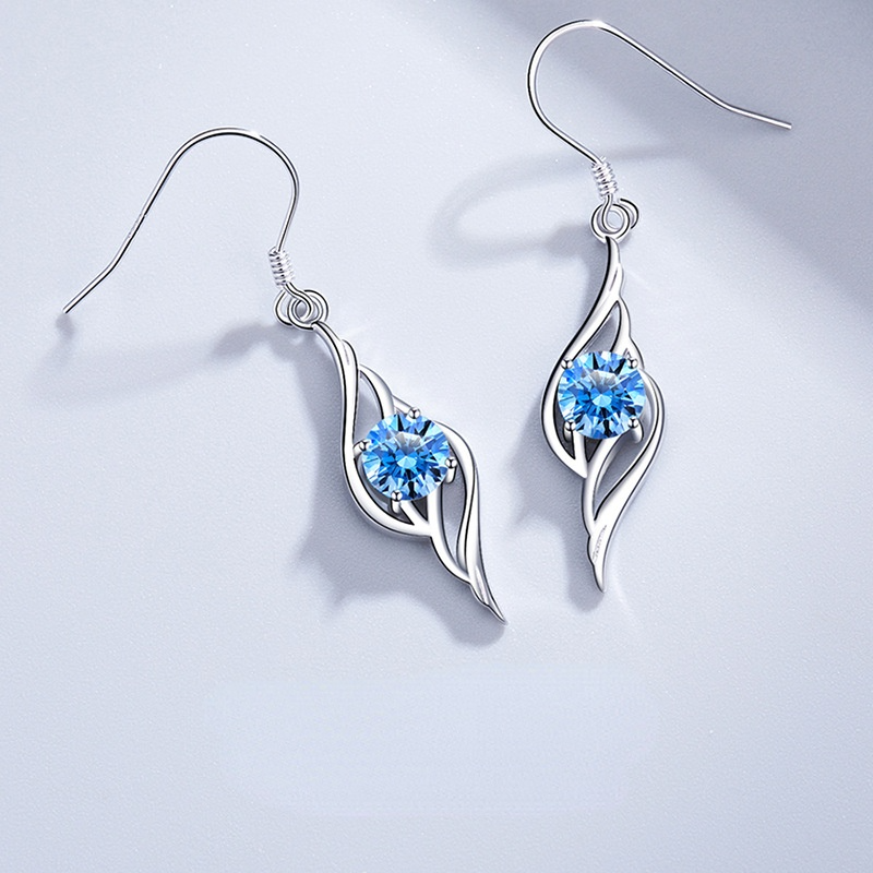 Fashion The Wings of The Angel Design Sterling Sliver Hook Earrings