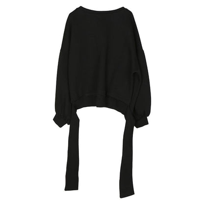 Women Butterfly Bangdage Puff Sleeves Hoodies