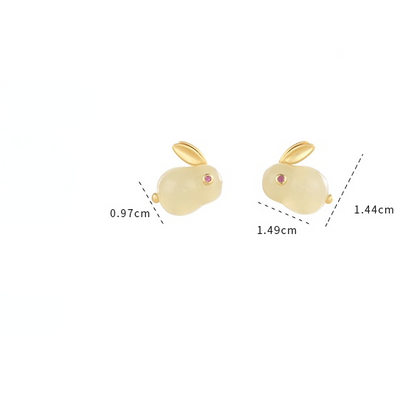Sterling Sliver Gold-Plating Cute Rabbit Design Jewelry Sets