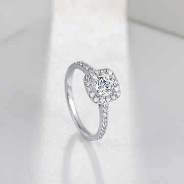 Fashion Square Shaped Sterling Sliver Rings for Women