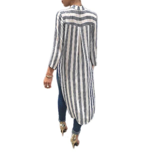 Summer Casual Striped Long Slessves Shirts-STYLEGOING