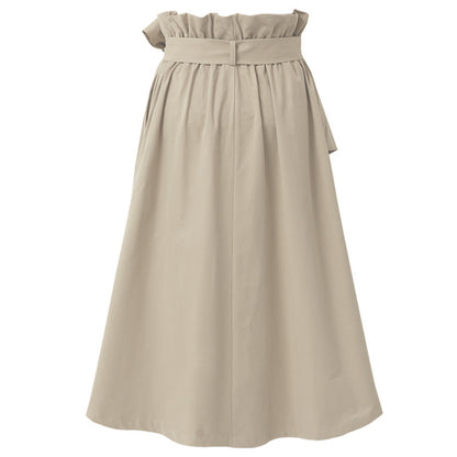 Casual Women High Waist Button Design A Line Skirts