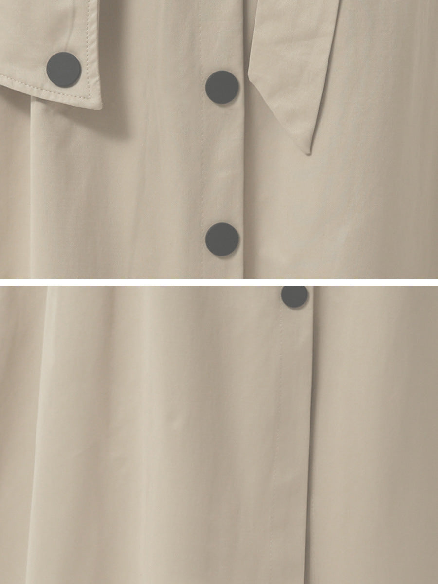 Casual Women High Waist Button Design A Line Skirts