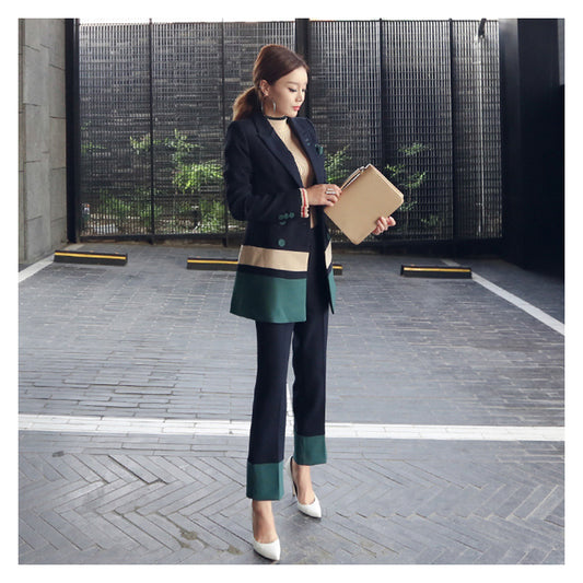Elegant Office Lady Two Pieces Blazer&Pants Sets