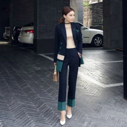 Elegant Office Lady Two Pieces Blazer&Pants Sets