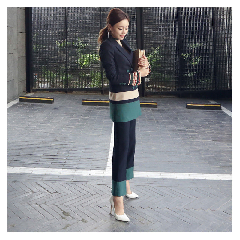 Elegant Office Lady Two Pieces Blazer&Pants Sets