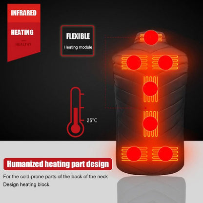 Fashion Men Women Coat Intelligent USB Electric Heating Thermal Warm Winter Heated Vest