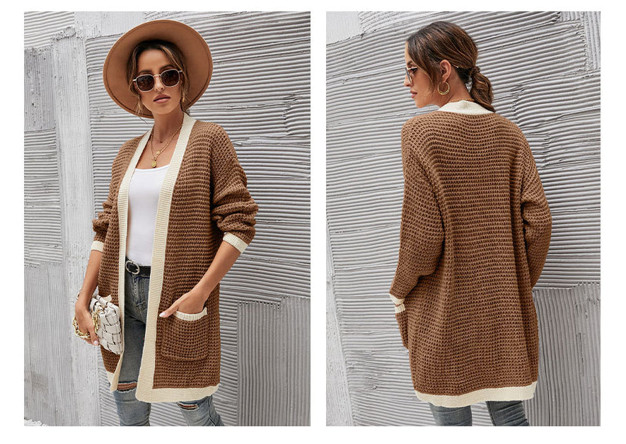 Casual Knitting Long Sleeves Women Overcoat