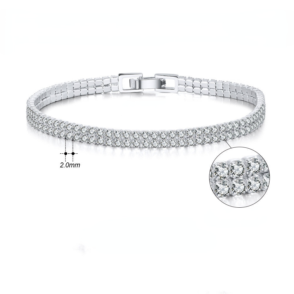 Sterling Sliver Zircon Tennis Designed Bracelets
