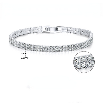 Sterling Sliver Zircon Tennis Designed Bracelets