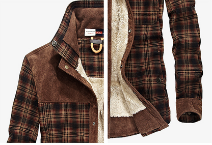 Casual Velvet Men's Warm Shirts Coat