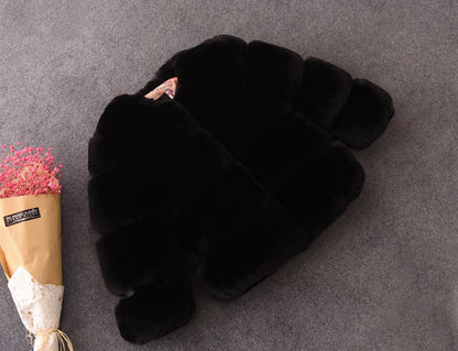 Warm Winter Artificial Fur Overcoats for Kids
