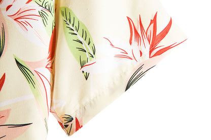 Floral Print Men's Short Sleeves Summer Beach T Shirts