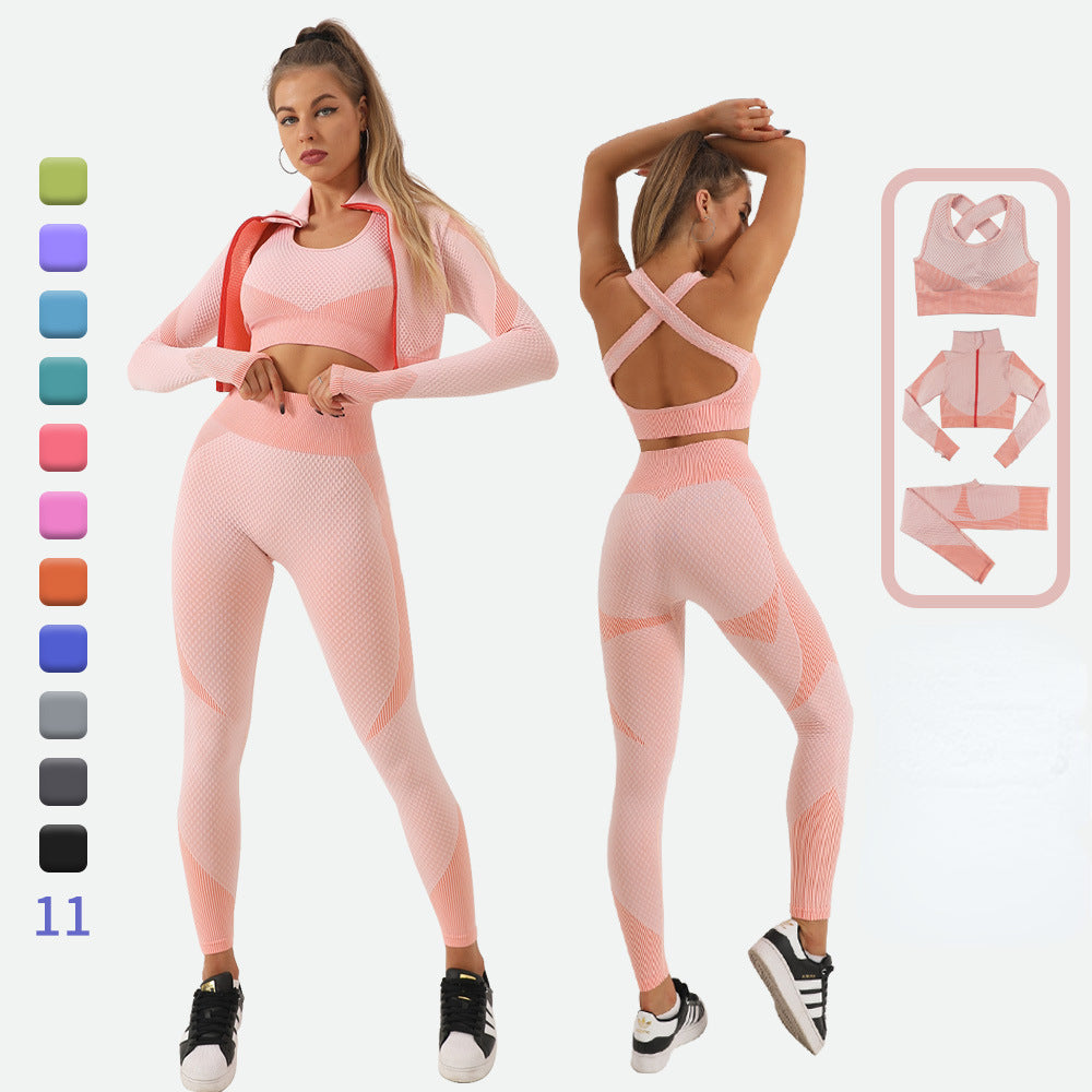 Sexy Body Buidling Sporting 3pcs Suits for Women