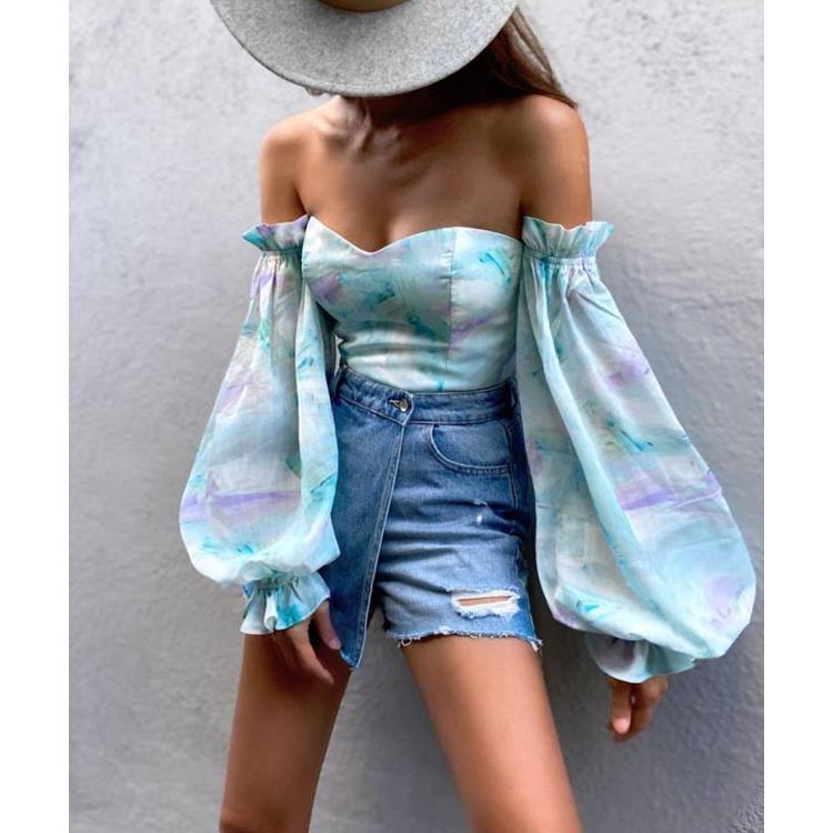 Sexy Strapless Chiffon Women Blouses