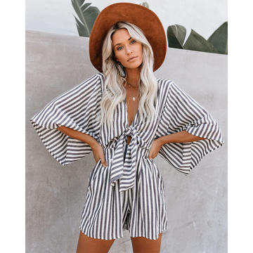 Summer High Waist Short Jumpsuits-STYLEGOING