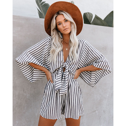 Summer High Waist Short Jumpsuits-STYLEGOING