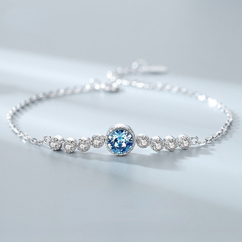 Romantic Luxury Crystal Sliver Bracelet for Women