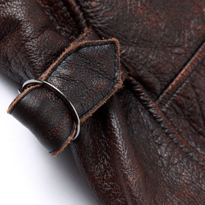Motorcycle Cowhide Leather Jackets for Men