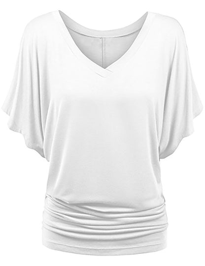 Women Bat Sleeves Plus Sizes Women T Shirts