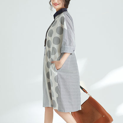 Summer Dot Print Plus Sizes Short Dresses