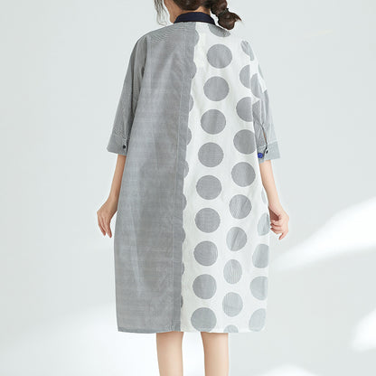 Summer Dot Print Plus Sizes Short Dresses