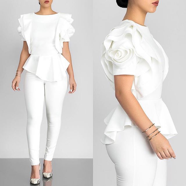 Summer Ruffled Short Sleeves Women Tops