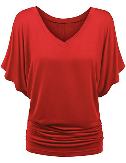Women Bat Sleeves Plus Sizes Women T Shirts