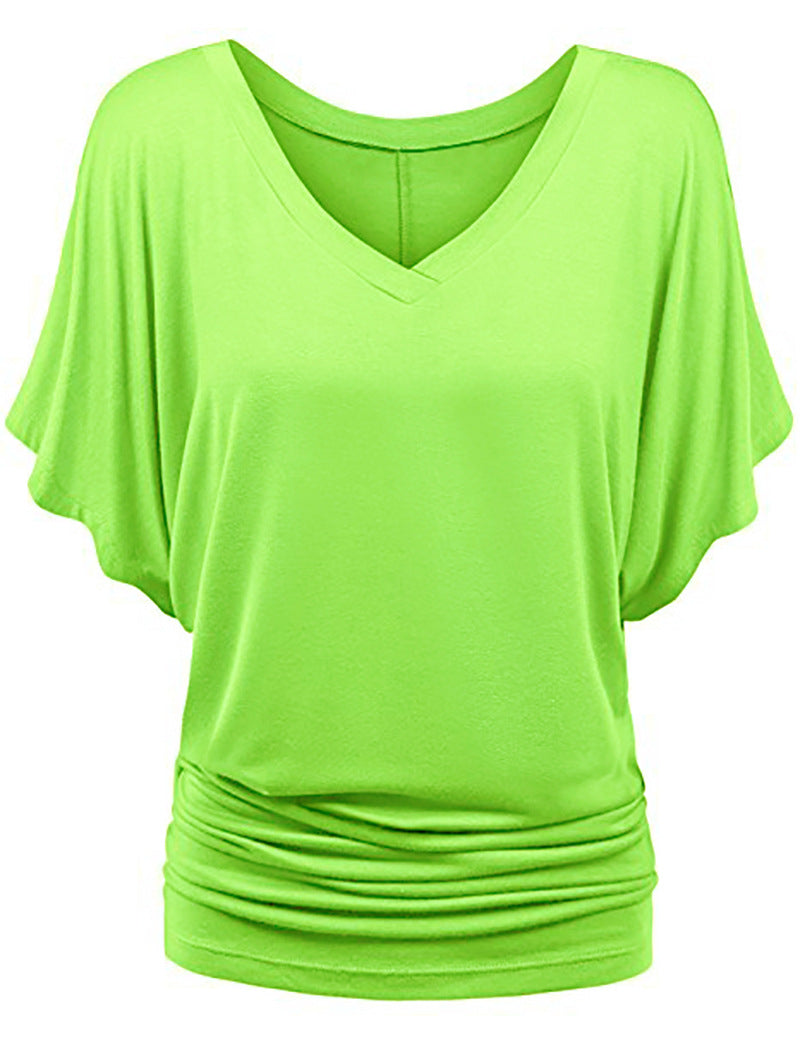 Women Bat Sleeves Plus Sizes Women T Shirts