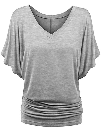 Women Bat Sleeves Plus Sizes Women T Shirts