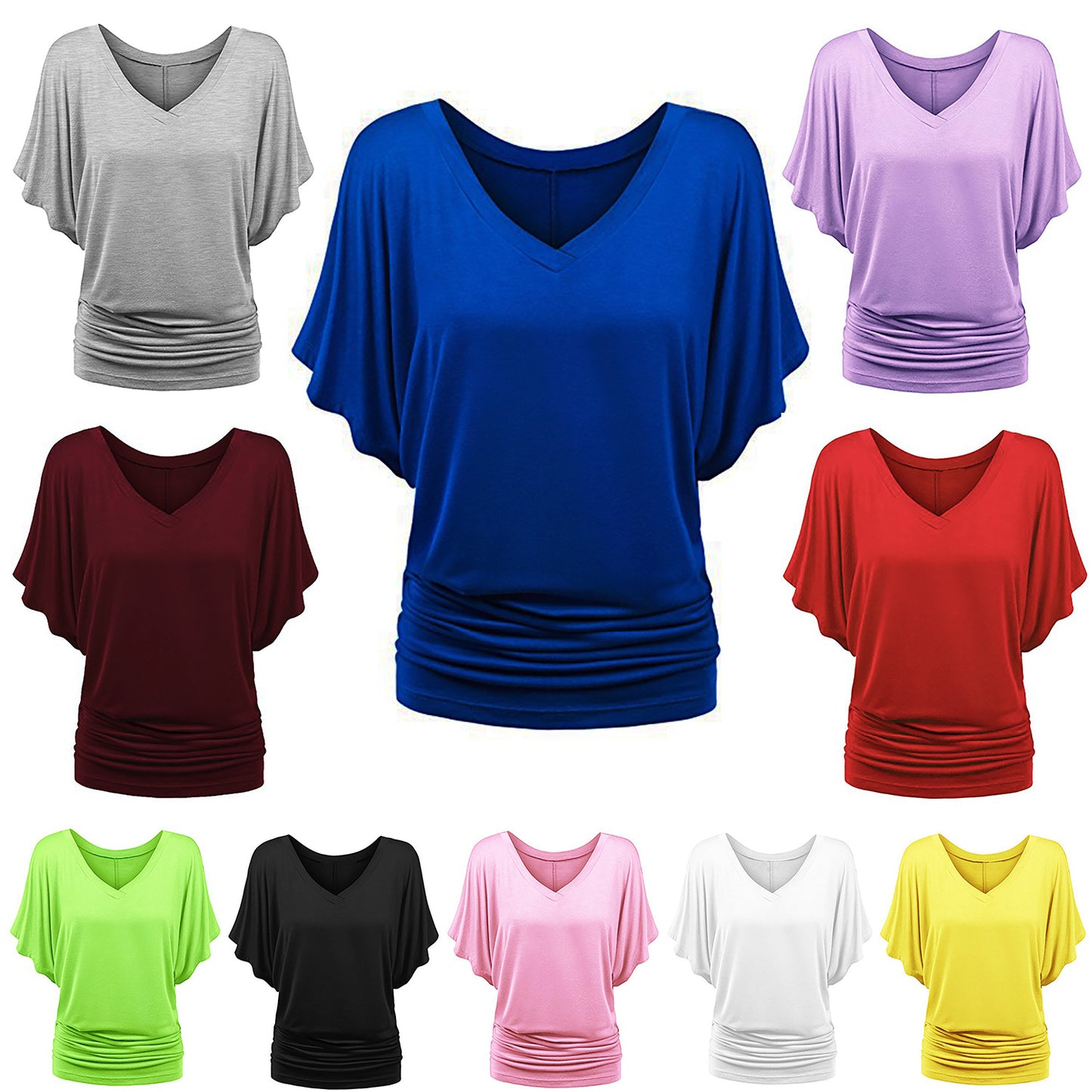 Women Bat Sleeves Plus Sizes Women T Shirts