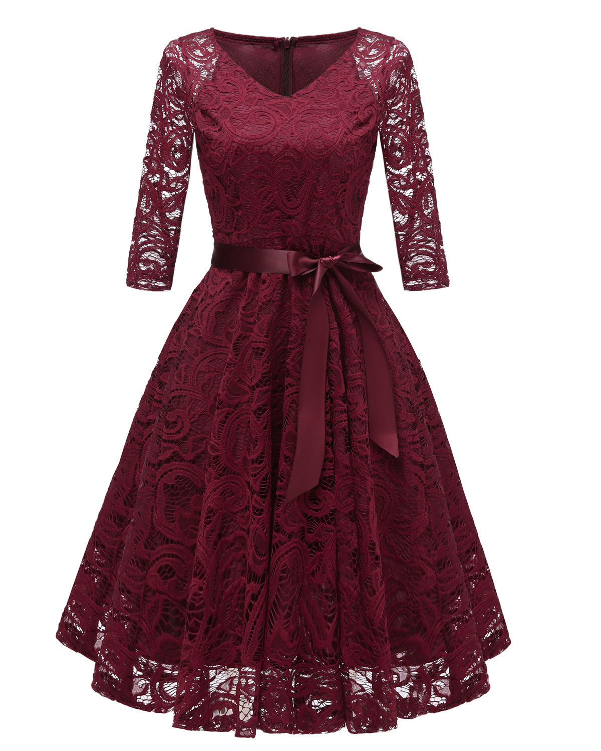 Elegant Long Sleeves Lace Dresses