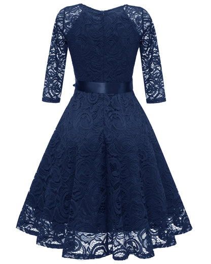 Elegant Long Sleeves Lace Dresses