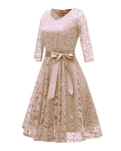 Elegant Long Sleeves Lace Dresses