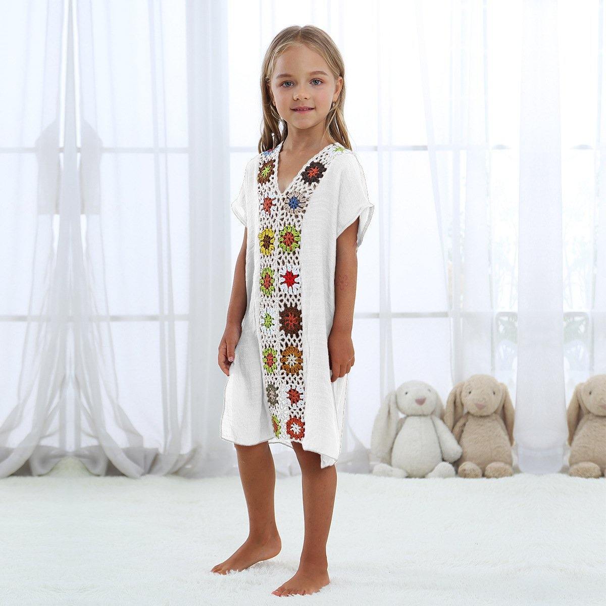 Summer Embroidery Loose Kids Cover Ups-STYLEGOING