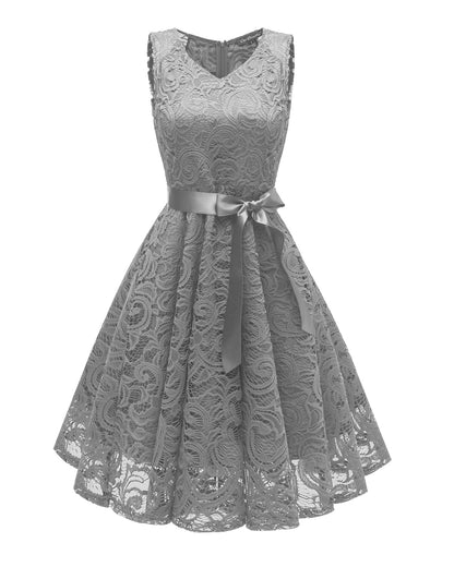 Sexy V Neck Lace Bridesmaid Dresses
