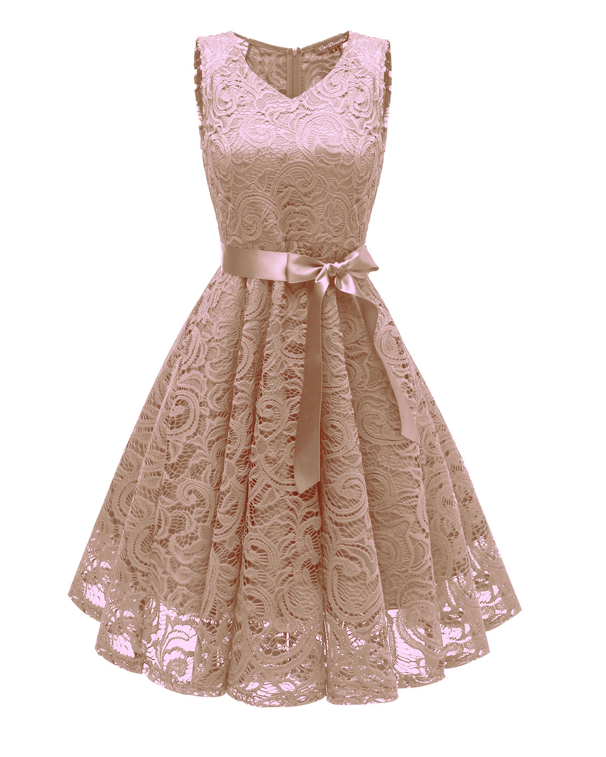 Sexy V Neck Lace Bridesmaid Dresses