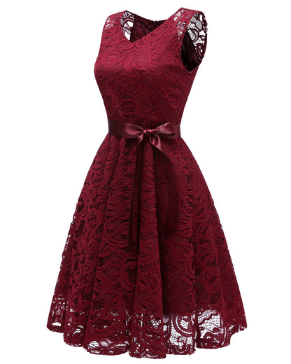 Sexy V Neck Lace Bridesmaid Dresses