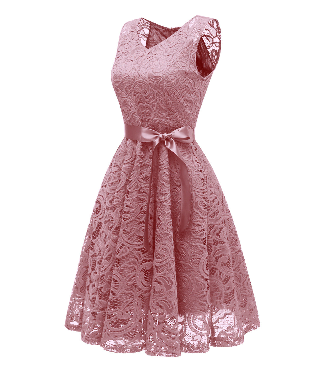 Sexy V Neck Lace Bridesmaid Dresses